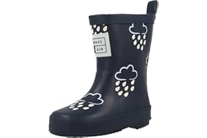 Grass & Air Kids Wellies, Navy Blue Colour-Changing Unisex Winter Wellies, Toddler, Welly Boots, Childrens Rain Boots, Navy Blue