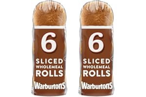 KOALAKOI Sliced Soft Brown Warburton Sandwich Burger Rolls Baps 2x6 Pack (2 Packs of 6)