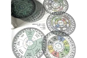 SVETLINA Kit Feng Shui Pack 11 Luo Pan simplifiés pour l'analyse Feng Shui - Boussole Feng Shui - Outil d'analyse Feng Shui - Courant du Chi et Energie - Version (Français)