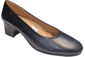 ARIADNA SÁNCHEZ Zapatos de Salón para Mujer Cómodos 24 Horas, Zapatos de Piel Fabricación Propia Hecho en España, Tacón Bajo y Ancho, Calidad y Estilo Clásico, para Azafatas y Profesionales