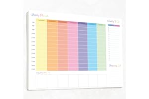 THE CLASSY PLANNER Weekly Planner Pad and Meal Planner - Undated Daily Productivity Organiser with to Do List - for Students, Home & Office - 50 tear off sheets size A4