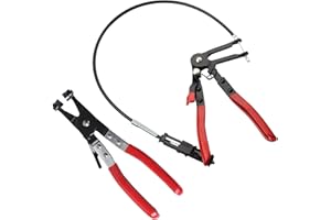 Zhixifan 2 Stück Federbandschellenzange Set Federbandschellenzange Werkzeug Schlauchschellenzange KFZ Installationswerkzeug Auto Schlauchschellenzange Schlauchklemmenzange für KFZ Spezialwerkzeug—Rot