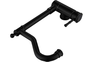 SJQKA Mitigeur Cuisine Rabattable, Robinet De Cuisine Bec Rotatif Pivotant Repliable Pour Evier Contre Fenêtre (noir)