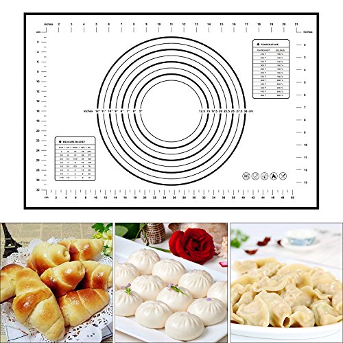 Philonext Silikon Backen Rollen Matte für Teig Rollen mit Messungen, Antihaft, BPA-frei, FDA & LFGB genehmigt - 5