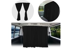 BREMER SITZBEZÜGE Przegroda kabiny kierowcy, ochrona przed słońcem, do kabiny kierowcy, firany, zasłony kompatybilne z Mercedes Vito W638 W639 W447, czarne, kempingowe, akcesoria do kamperów