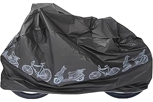 Lahviuu Pokrowiec na rower, do przechowywania na zewnątrz, wodoodporny, odporny na kurz, deszcz, ochrona przed promieniowaniem UV, do roweru górskiego, szosowego, motocykla, czarny, 200 x 100 cm