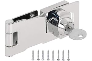 YOUTU® Überfalle abschließbar, Sicherheits, Schublade Schrank Locks Vorhängeschloss Cam Lock Tor Riegel Schloss mit Schrauben (4 Inch)