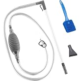 Aquarium Cleaning Siphoner for Aquariums, Aquarium Cleaning Set Aquarium Water Change with Scrubber Cleaning Brush (Grey)