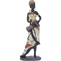 Afrikaans beeld Exotische tribale dame sculpturen Afrikaanse vrouwen