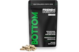 Friend of Dorothy - Bottom Fiber Supplement for Effortless Prep Time - Helps Promote Digestive Regularity - Psyllium Husk Based - for Men Who Bottom, 90 Capsules