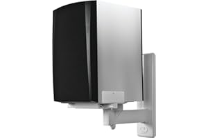 BEST PRICE SQUARE B-Tech BT77 - Ultragrip ProTM- Support mural pour haut-parleurs avec dispositif de blocage latéral, inclinaison et orientation - Finitions : Blanc