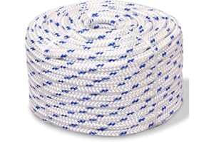 vidaXL Marine Rope - Polypropylene 6mm 500m - White Boat Dock Yacht Line Cord - Weatherproof, Wear Resistant, Floats on Water