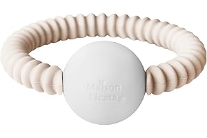 Maison Licata - Anneau de Dentition Réfrigéré en Silicone | Jouet de Dentition Sans BPA apaisant pour Bébés Garçons et Filles - Sécuritaire, Apaisant et Facile à Nettoyer