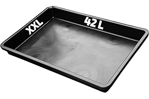 SW-Stahl 07377L Bac Universel XXL rectangulaire/bac collecteur d'huile/bac à fèces/bac à Serre/Toilettes pour Chiens/Toilettes pour Chats/capacité 42L / Plastique ou Plastique
