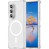 GGM GİYİM & AKSESUAR Samsung Galaxy Z Fold 7 i&ccedil;in Magsafe ile Uyumlu Arka Kısmı Şeffaf Kenarları Silikon Yapılı G&uuml;&ccedil;lendirilmi