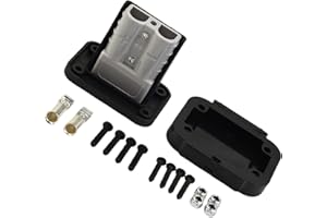 URPIZY 1 Stück Unterputzmontage 50A Kompatibel mit Anderson Stecker,Bündige Halterung,Panel-Halterung mit Abdeckung,Montage Halterung Panel Abdeckung der Montagehalterung Blendenabdeckung(mit Stecker)