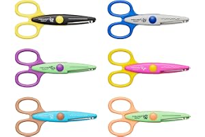 Fiskars Dekorsaxar för barn, 6 Styck, Inkl.. Förvaringsväska, Längd: 13 cm