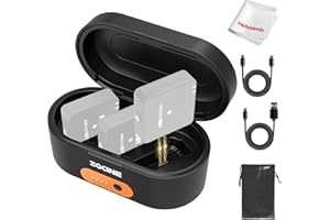 PERGEAR ZGCINE ZG-R30 Ladekoffer für Wireless Go II/Wireless GO Wireless Mikrofonsystem, Eingebauter 3400mAh Akku, Kompakt und Tragbar