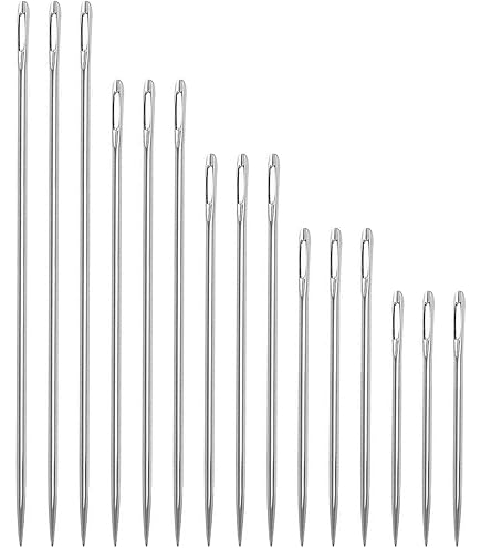 Ago Da Cucito Lungo 30 Cm Con Grande Occhiello - Per Materassi, Pelle, Tappezzeria, Ricamo Spesso
