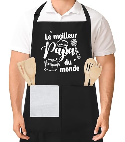 Tablier Papy Chef Étoile STC - Cordon De Serrage - Accessoire Cuisine Décalé