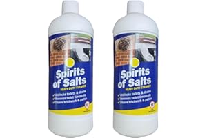 Housold 500ml Traditional Spirits of Salts Multi-purpose Drain & Toilet Cleaner | Efficient Limescale Remover from Drains & Toilets, Clean Brickworks & Patios (Pack of 2)