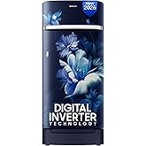 Samsung 189 L, 5 Star, Digital Inverter, Direct-Cool Single Door Refrigerator (RR21H2H25UZ/HL, Midnight Blossom Blue, Base Stand Drawer, Single Touch 