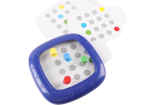 Samkins Go Sliders Colour Matching & Pattern Recognition Toy for Toddlers 1-3 Years Fine Motor Skills Montessori Travel Toy with 15 Challenge Cards Sliding Puzzle Toy