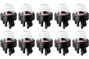 Gasea 10 Piezas Bombilla de Imprimación, Bombilla de Imprimación a Presión de Gasolina, Snap-In Carburador Cebador Bulbo, Imprimación Bombilla, para Stihl/Weed Eater/McCulloch/Ryobi Echo