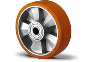 Abrollwerk Heavy Duty Installation Wheel, Aluminium Rim, Polyurethane, Diameter 125 mm, Heavy Duty, Double Ball Bearing, Load Capacity 1200 kg (Installation Wheel)