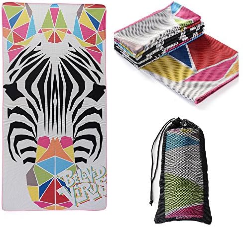 Towel Master Cooling Beach towel Cooling Towel for Instant Bowling Fitness Yoga Towels -160cm x 80cm Use as Cooling Neck Headband Bandana Scarf Stay Cool for Travel Camping Golf Football &amp;Outdoor Sports (Zebra)