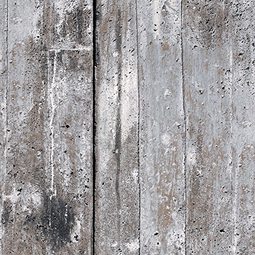 PURO TAPETE | 3 Motive zur Auswahl | Realistische Tapete ohne Rapport und Versatz | Kein sich wiederholendes Muster | 10m VLIES Tapetenrolle | Beton f-A-0306-j-c - 4