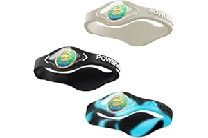 POWER·BALANCE Power Balance das Original, echtes Performance-Armband, Silikon-Gummi-Armbänder, Sportarmband für Männer und Frauen, Power-Armreifen, sicher, wasserdicht, leicht, langlebig, Größe M + M + L (M 19,0 cm