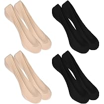 Kiiwah 4 Paar Damen Zehensocken No-Show - Unsichtbare Füßlinge Für Sneakers & High Heels