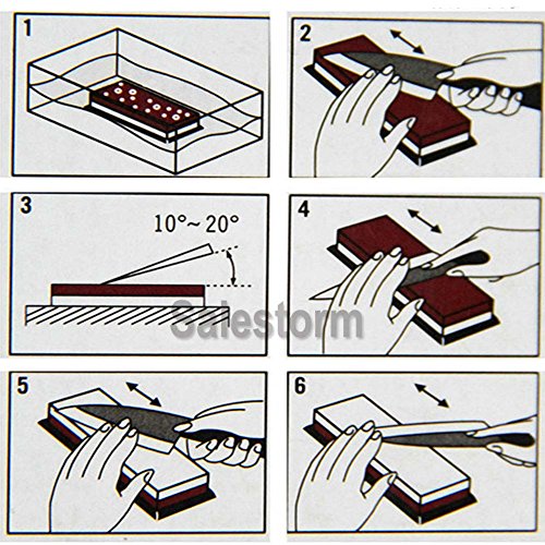EMOTREE 6 in Set Wetzstein Abziehstein Schleifstein Grinder 180# 400# 800# 1500# 2000# 3000# Messerschärfer mit Rutschfesten - 4