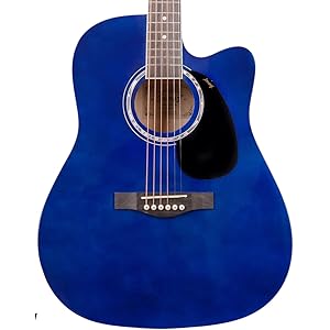 JUAREZ Arpeggio 41 Inch Acoustic Guitar Kit, JRA41SP-BL Spruce Top, Rosewood Fretboard & Bridge, Truss Rod, Chrome Die Cast Machine Tuners, Blue