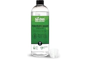 ‎BIO-CHEM CLEANTEC bio-chem Fensterreiniger Glasreiniger Konzentrat | 750 ml mit Messbecher | für Glas, Fenster und Spiegel I kompatibel mit Fenster-Sauger, Fenster-Putzer, Fenster-Wischer und Abzieher