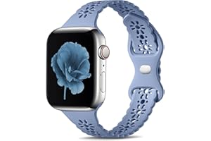 Dirrelo Sznurowany pasek kompatybilny z Apple Watch 38 mm, 40 mm, 41 mm, 42 mm, 44 mm, 45 mm, silikonowy zamiennik paska do zegarka iWatch Series 8, 7, 6, 5, 4, 3, 2, 1, SE