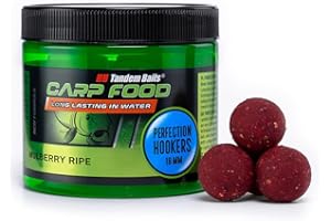 Tandem Baits Carp Food Perfection Hookers, D'appâts pour carpes, Pêche de la Carpe, Peche, Pop-Ups, Bouillette Carpe, Professionnel Accessoires de Pêche Carpe 18mm 120g
