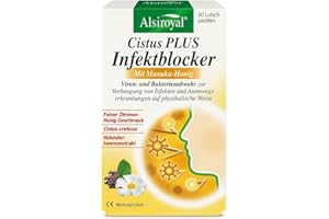 ‎ALSIROYAL Cistus PLUS Infektblocker mit Manuka-Honig (90 Stk.) – Unterstützt das Immunsystem mit 300 mg Polyphenole - mit Cistus Creticus & Holunder, fruchtiger Geschmack - für Erwachsene & Kinder ab 6 Jahren