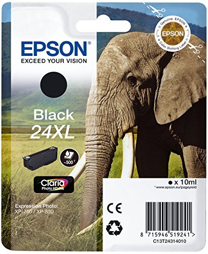 Epson Original T2431 Tintenpatrone Elefant XL, Singlepack schwarz