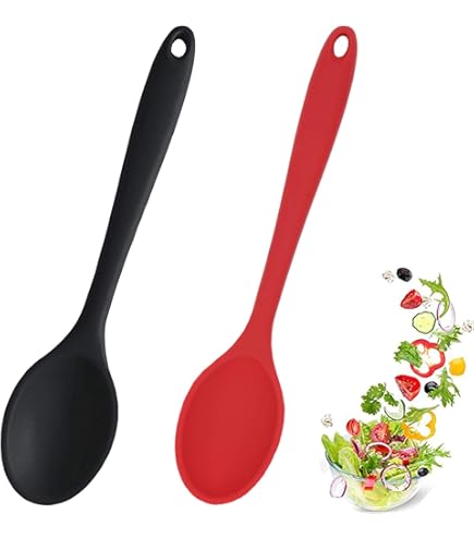 Cucchiaini Per Riso In Silicone - Set Da 2, Antiaderenti, Resistente Al Calore, Rosso - Foto 13