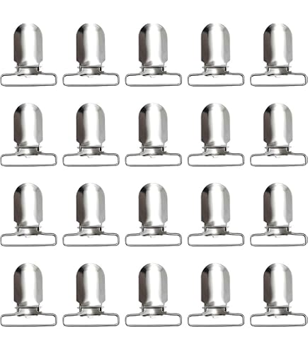 10 Attaches à Sucette En Métal – Pince à Bavoir, Jouet, Doudou – Argent – Pratique Pour Bébé