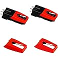 SAVITA 2PCS Record Player Cartridge with 2PCS Record Player Needle Turntable Needles Record Player Stylus Record Player Needle Replacement Accessories for Vinyl Record Player