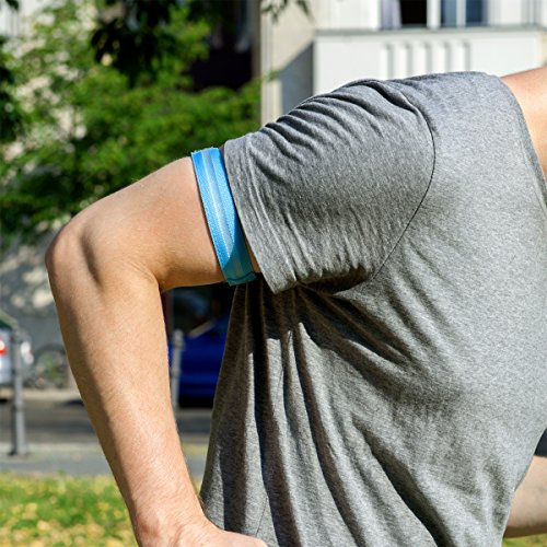 kwmobile 2x LED Leucht Armband / XL Sicherheitsband / für Joggen Sport Fahrrad / Leuchtband in blau / Hundehalsband Blinklicht / verschiedene Farben erhältlich - 7