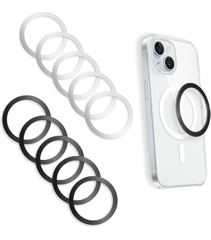 4x Universal Magnetringe Für Handyhalter & Kabelloses Laden – Silber, Selbstklebend