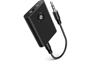 LONNALEE Bluetooth Adapter Audio 5.0, 2-in-1 Bluetooth Sender Empfänger, Bluetooth Transmitter Receiver Klinke 3,5 AUX für Kopfhörer, Lautsprecher, Stereoanlage, TV, Laptop