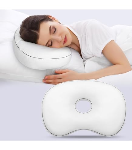 Coussin De Piercing En Forme De Donut - Coussin Oreille Avec Trou Pour Soulager La Douleur Et Dormir Confortablement