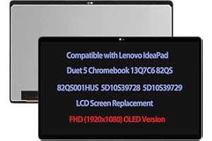 ARUISIFX 13.3" LCD Screen Replacement Compatible with Lenovo IdeaPad Duet 5 Chromebook 13Q7C6 82QS 82QS001HUS 5D10S39728 5D10S39729 FHD OLED IPS LCD Display Touch Screen Digitizer Assembly