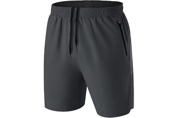 Homme Short Course à Pied Léger Sport Shorts Séchage Rapide avec Poche Zippé