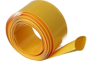Othmro 1pc 18650 Battery Wraps, 29.5mm Width Flat PVC Heat Shrink Tubing Battery Insulating Cover Protective Sleeve for 18650 Single Battery, 2m Length (Yellow)
